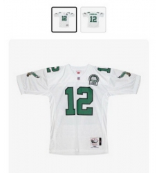 Men Philadelphia Eagles 12 Randall Cunningham White throwback Jersey