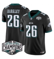 Men Philadelphia Eagles 26 Saquon Barkley Black 2024 NFC East Champions F U S E  Vapor Untouchable Limited Stitched Football Jersey