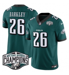 Men Philadelphia Eagles 26 Saquon Barkley Green 2024 New NFC East Champions F U S E  Vapor Untouchable Limited Stitched Football Jersey