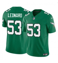 Men Philadelphia Eagles 53 Shaquille Leonard Green 2023 F U S E  Vapor Untouchable Limited Stitched Football Jersey