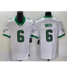 Men Philadelphia Eagles 6 DeVonta Smith White 2023 F U S E Vapor Untouchable Stitched Football Jersey