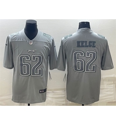 Men Philadelphia Eagles 62 Jason Kelce Gray Atmosphere Fashion Stitched Jersey