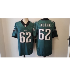Men Philadelphia Eagles 62 Jason Kelce Green 2023 F U S E  Vapor Untouchable Limited Stitched Football Jersey