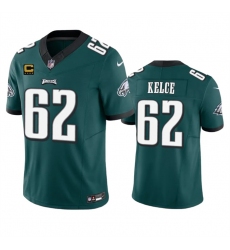 Men Philadelphia Eagles 62 Jason Kelce Green 2023 F U S E  With 4 Star C Patch Vapor Untouchable Limited Stitched Football Jersey