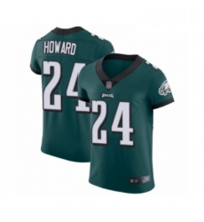 Mens Philadelphia Eagles 24 Jordan Howard Midnight Green Team Color Vapor Untouchable Elite Player Football Jersey