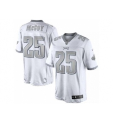 Nike Philadelphia Eagles 25 LeSean McCoy White Limited Platinum NFL Jersey