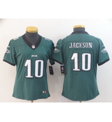 Women Eagles 10 DeSean Jackson Green Vapor Untouchable Limited Jersey