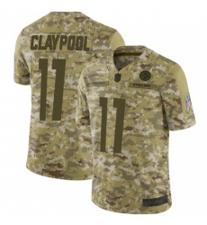 Men Nike Steelers 11 Chase Claypool Camo 2018 Salute To Service Stitched NFL Jersey