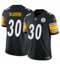 Men Pittsburgh Steelers 30 Jaylen Warren Black 2025 F U S E Vapor Untouchable Limited Stitched Jersey Men Pittsburgh Steelers 30 Jaylen Warren Black 2025 F U S E Vapor Untouchable Limited Stitched Jersey