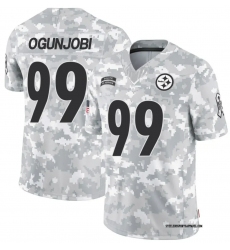 Men Pittsburgh Steelers 99 Larry Ogunjobi 2024 Arctic Camo Salute To Service Limited Stitched Football Jersey