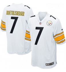 Mens Nike Pittsburgh Steelers 7 Ben Roethlisberger Game White NFL Jersey