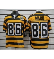 Nike Pittsburgh Steelers 86 Hines Ward Yellow Black Elite 80th Throwback NFL Jersey