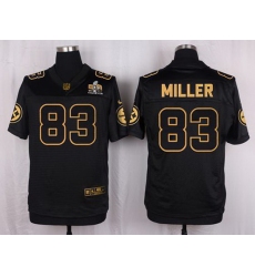 Nike Steelers #83 Heath Miller Black Mens Stitched NFL Elite Pro Line Gold Collection Jersey