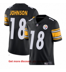 Steelers 18 Diontae Johnson Black Team Color Men Stitched Football Vapor Untouchable Limited Jersey