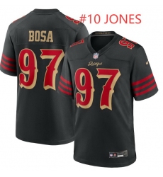 Men San Francisco 49ers 10 Mac Jones Black 2025 F U S E Rivalries Vapor Limited Stitched Football Jersey