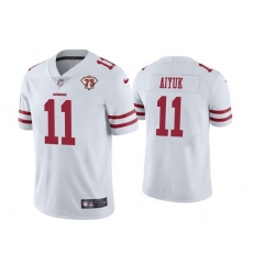 Nike San Francisco 49ers 11 Brandon Aiyuk White 75th Anniversary Vapor Untouchable Limited Jersey