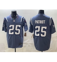 Men New England Patriots 25 Patriot 2025 F U S E Rivalries Vapor Limited Stitched Football Jersey