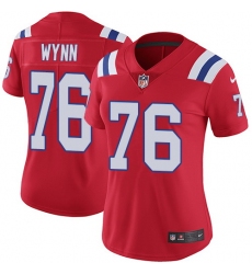 Nike Patriots #76 Isaiah Wynn Red Alternate Womens Stitched NFL Vapor Untouchable Limited Jersey