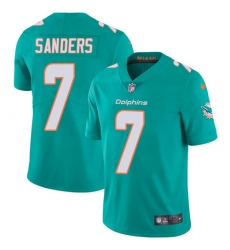 7 Elite Jason Sanders Aqua Green Nike NFL Home Youth Jersey Miami Dolphins Vapor Untouchable