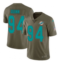 Nike Dolphins #94 Robert Quinn Olive Youth Stitched NFL Limited 2017 Salute to Service Jersey