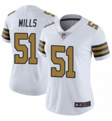 Women New Orleans Saints 51 Sam Mills Color Rush Limited Jersey