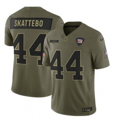 Men New York Giants 44 Cam Skattebo Olive 2025 F U S E  Salute to Service Limited Stitched Football Jersey