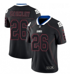 Mens Nike New York Giants 26 Saquon Barkley Limited Lights Out Black Rush NFL Jersey