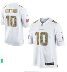 MENS WASHINGTON REDSKINS ROBERT GRIFFIN III NIKE WHITE SALUTE TO SERVICE GAME JERSEY