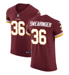 Men Nike Redskins #36 D J Swearinger Burgundy Red Team Color Stitched NFL Vapor Untouchable Elite Jersey