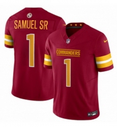 Men Washington Commanders 1 Deebo Samuel Sr Burgundy 2025 FUSE Vapor Limited Football Stitched Jersey