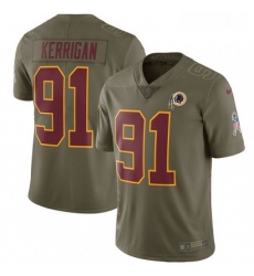 Mens Nike Washington Redskins 91 Ryan Kerrigan Limited Olive 2017 Salute to Service NFL Jersey