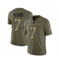 Mens Washington Redskins 7 Dwayne Haskins Limited Olive Camo 2017 Salute to Service Football Jersey