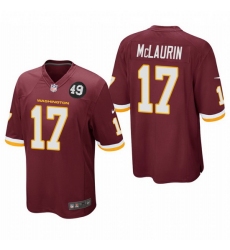 Washington Redskins 17 Terry McLaurin Men Nike Burgundy Bobby Mitchell Uniform Patch NFL Game Jersey