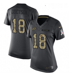 Womens Nike Washington Redskins 18 Josh Doctson Limited Black 2016 Salute to Service NFL Jersey