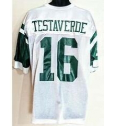 Men Jets 16 Testaverde White Jersey