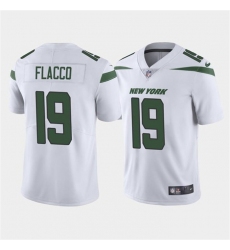 Men New York Jets 19 Joe Flacco White Vapor Untouchable Limited Stitched Jersey