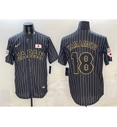 Men Japan Baseball 18 Yoshinobu Yamamoto Black World Baseball Classic Stitched Jersey