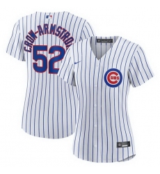 Women Chicago Cubs 52 Pete Crow Armstrong White Stitched Baseball Jersey 