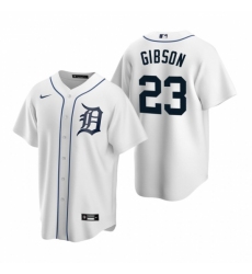 Mens Nike Detroit Tigers 23 Kirk Gibson White Home Stitched Baseball Jerse