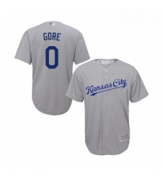 Youth Kansas City Royals 0 Terrance Gore Replica Grey Road Cool Base Baseball Jersey 