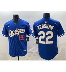 Men Los Angeles Dodgers 22 Clayton Kershaw Royal Limited Stitched Baseball Jersey