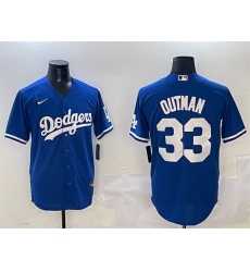Men Los Angeles Dodgers 33 James Outman Royal Cool Base Stitched Baseball Jersey