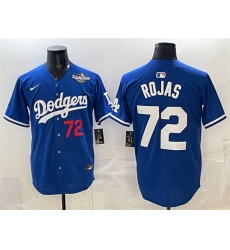 Men Los Angeles Dodgers 72 Miguel Rojas Royal 2025 World Series Patch Limited Stitched Baseball Jersey Men Los Angeles Dodgers 72 Miguel Rojas Royal 2025 World Series Patch Limited Stitched Baseball Jersey