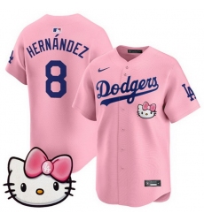 Men Los Angeles Dodgers 8 Enrique Hernandez Pink 2025 Hello Kitty Vapor Limited Stitched Baseball Jersey Men Los Angeles Dodgers 8 Enrique Hernandez Pink 2025 Hello Kitty Vapor Limited Stitched Baseball Jersey