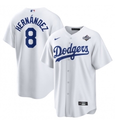 Men Los Angeles Dodgers 8 Enrique Hernandez White 2025 World Series Home Cool Base Stitched Baseball Jersey