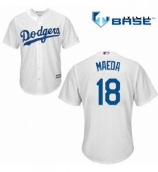 Mens Majestic Los Angeles Dodgers 18 Kenta Maeda Replica White Home Cool Base MLB Jersey