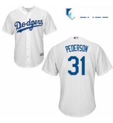 Womens Majestic Los Angeles Dodgers 31 Joc Pederson Authentic White Home Cool Base MLB Jersey