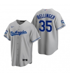 Youth Los Angeles Dodgers 35 Cody Bellinger Gray 2020 World Series Champions Road Replica Jersey