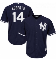 Youth Majestic New York Yankees 14 Brian Roberts Authentic Navy Blue Alternate MLB Jersey