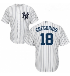 Youth Majestic New York Yankees 18 Didi Gregorius Replica White Home MLB Jersey